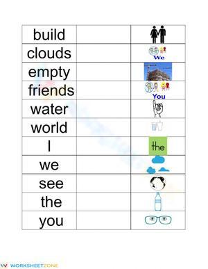 Grade 1 Vocabulary — Printable No-Prep Worksheet