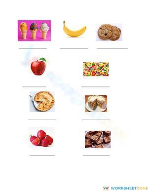 Grade 4 Food Vocabulary — Printable No-Prep Worksheet