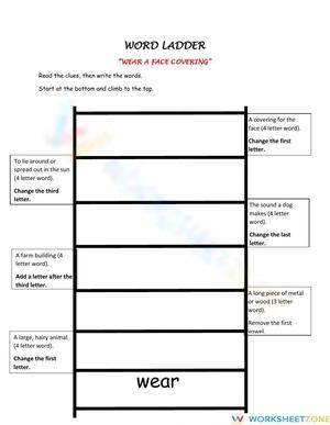 Printable Grade 2 Word Ladder Phonics Worksheet