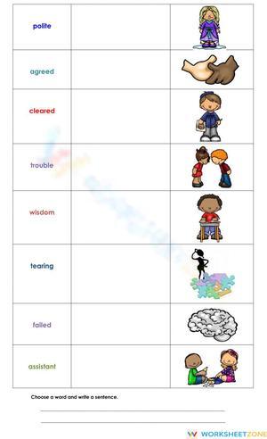 Printable Vocabulary Worksheet | Grade 3 ELA