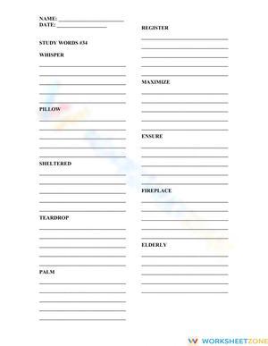 Study Words -34