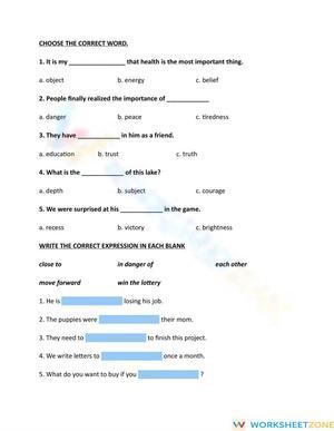 Grade 4 Vocabulary — Printable No-Prep Worksheet