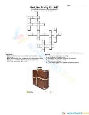 Bud, Not Buddy Vocabulary Crossword Ch. 9-11