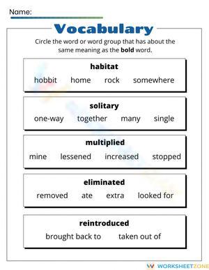 Vocabulary U2 W4 (x2)