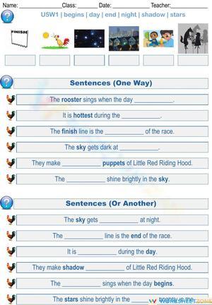 Printable Vocabulary Worksheet | Grade 2 ELA