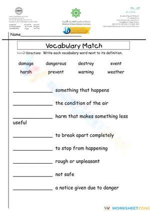 Wild Weather Vocabulary