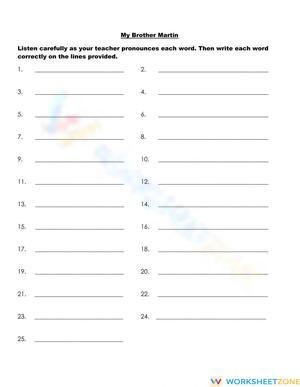 Vocabulary and Spelling