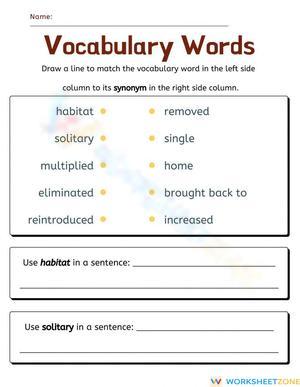 Vocabulary U2 W4
