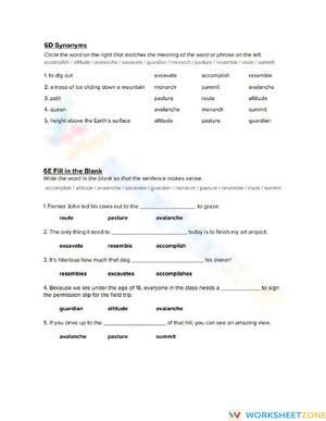 Golden Dragon Vocabulary Practice 1
