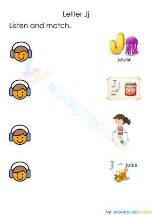 Grade K Letter J — Printable No-Prep Worksheet