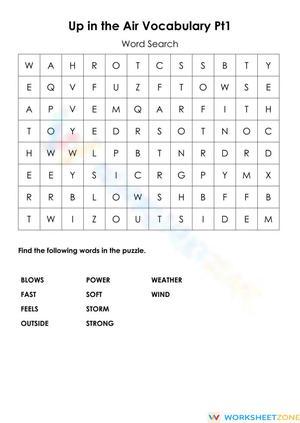 Grade 1-2 Weather Vocabulary — Printable No-Prep Worksheet