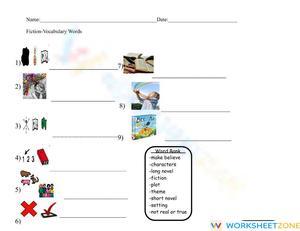 Fiction Vocabulary Words