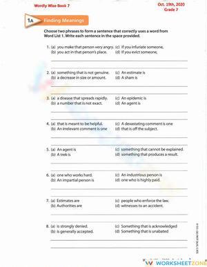 Finding Meanings lesson 1