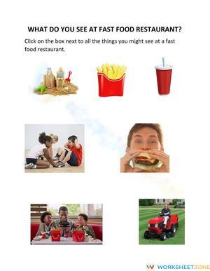 What Do You See at a Fast Food Restaurant