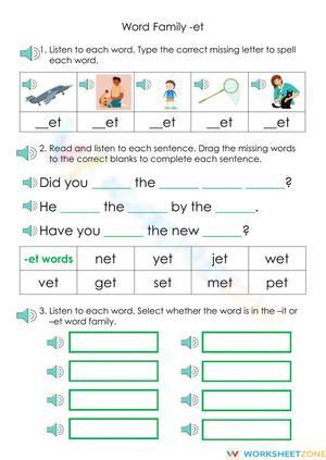 Word Family -et