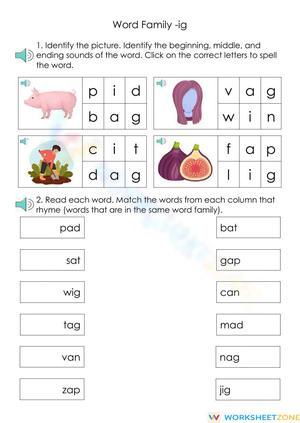 Focus on the 'Ig' Word Family