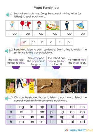 Learn with the 'Op' Word Family