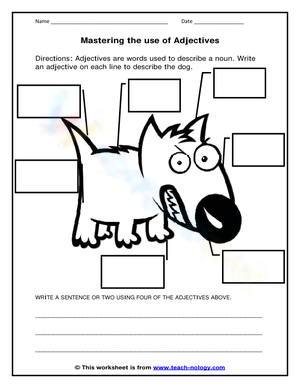Essential Adjectives Worksheet | Grade 2 Language Arts