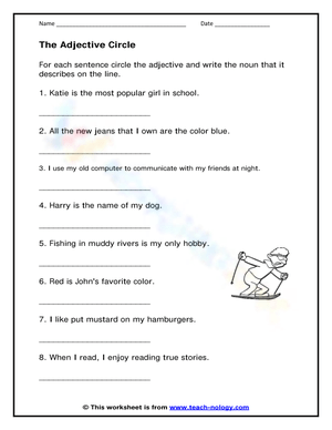 Learn Adjectives with the Adjective Circle