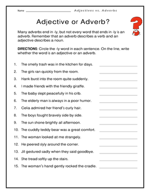 Identify Adjective or Adverb Correctly