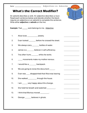Choosing Correct Modifier in Sentences