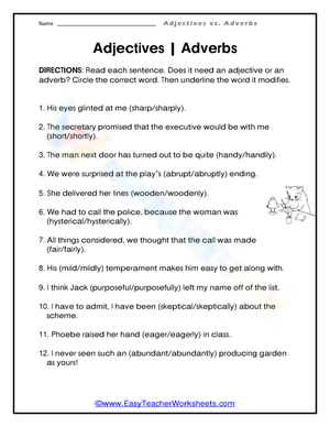 Adjectives | Adverbs