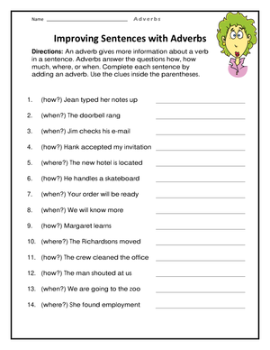 Essential Adverbs Worksheet | Grade 3-5 ELA Practice
