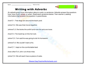 Enhance Writing with Adverbs