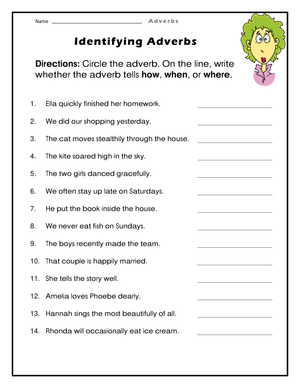 Grade 3 Adverbs — Printable No-Prep Worksheet