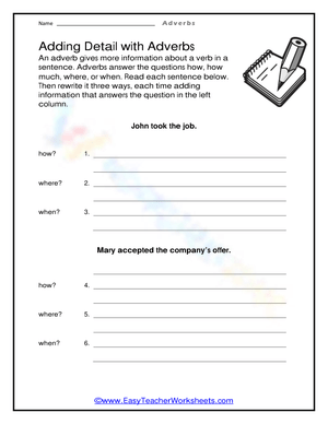 Adding Detail with Adverbs