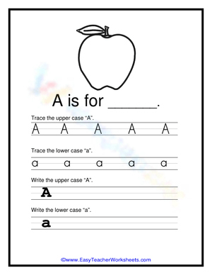Letter "A" Writing Practice