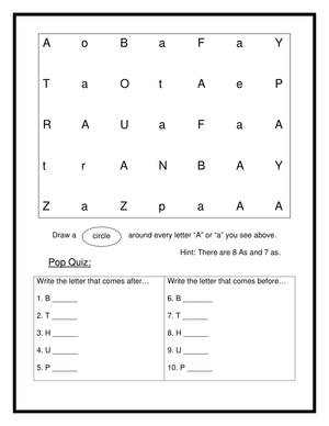Printable Letter Search & Alphabetical Order Worksheet