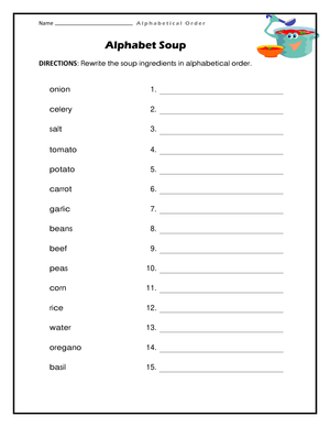 Alphabetical Order Worksheet | Grade 2 Essential English