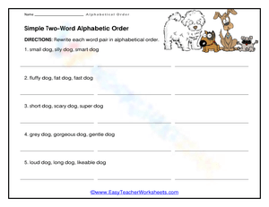 Essential Alphabetical Order Worksheet | Grade 1-3 Printable