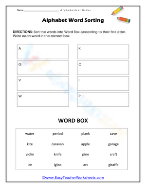 Word Sorting