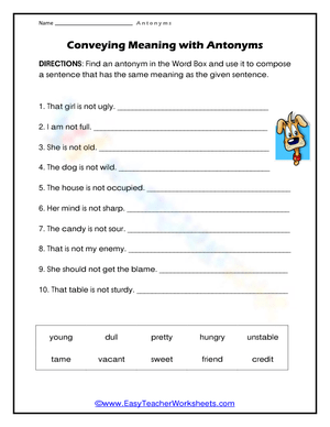 Conveying Meaning with Antonyms