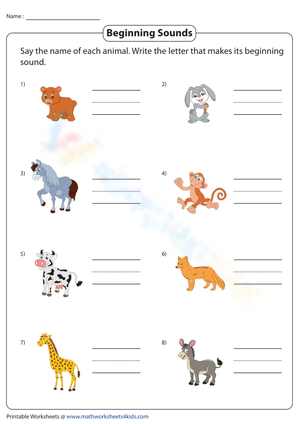 Writing Beginning Consonants