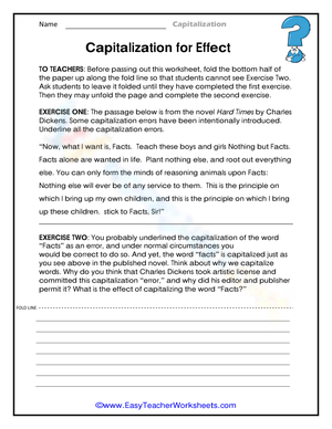 Capitalization for Effect