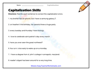 Capitalization Skills