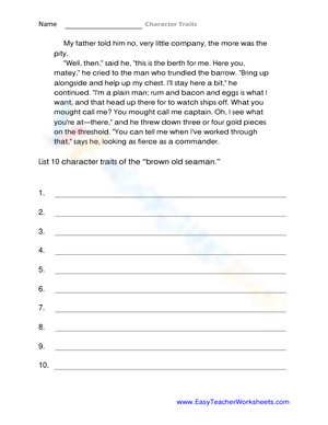 Brown Old Seaman character traits