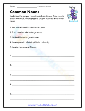 Practice Sentence Writing Worksheet