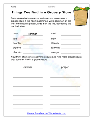 Things You Find in a Grocery Store