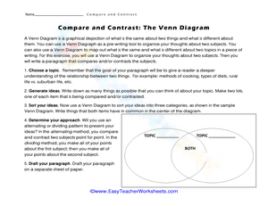 Using Venn Diagram Worksheet