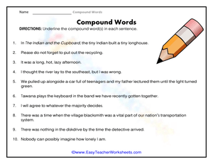 Essential Compound Words Worksheet | Grade 2-4 ELA