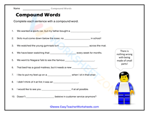 Complete the sentences with a compound word