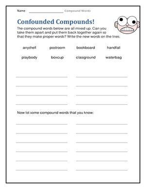 Essential Compound Words Worksheet | Grade 2 Printable