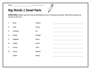 Essential Compound Words Worksheet | Grades 1-3 Printable