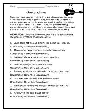 Essential Conjunctions Worksheet | Grade 4-5 ELA Ready