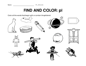 Printable Blender Bait pl Blends Worksheet | Grade 1-3