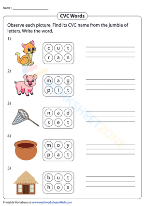 Essential CVC Words Worksheet | Grade 1 Phonics Ready